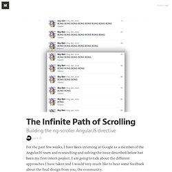 The Infinite Path of Scrolling