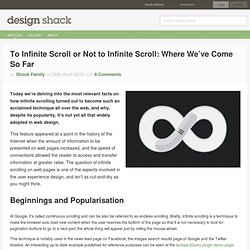 To Infinite Scroll or Not to Infinite Scroll: Where We’ve Come So Far
