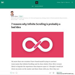 7 reasons why Infinite Scrolling is probably a bad idea — Simple = Human