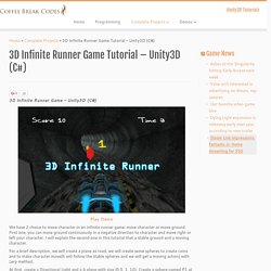 3D Infinite Runner Game Tutorial - Unity3D (C#)