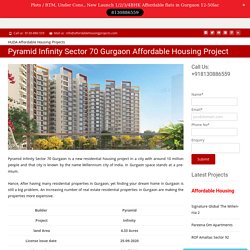 Pyramid Infinity Sector 70 Gurgaon Affordable Housing Project – HUDA Affordable Housing Projects
