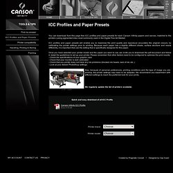 Canson Infinity - ICC Profiles and Paper Presets