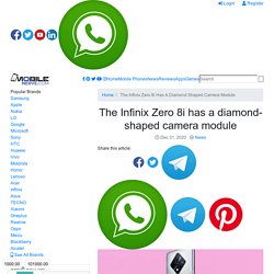 The Infinix Zero 8i has a diamond-shaped camera module