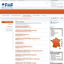 Les offres d'emploi infirmières, soignantes & médico-techniques – Fédération Hospitalière de France (FHF)