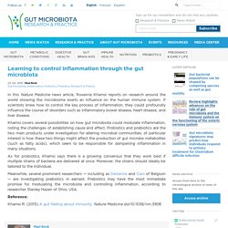 Learning to control inflammation through the gut microbiota