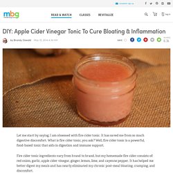 DIY: Apple Cider Vinegar Tonic To Cure Bloating & Inflammation