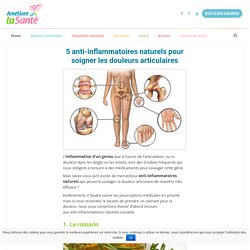 5 anti-inflammatoires naturels pour soigner les douleurs articulaires