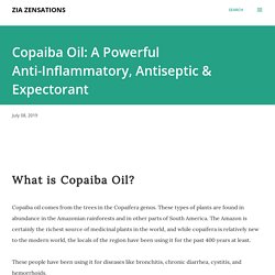 Copaiba Oil: A Powerful Anti-Inflammatory, Antiseptic & Expectorant