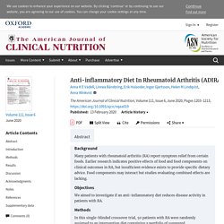 Anti-inflammatory Diet In Rheumatoid Arthritis (ADIRA)—a randomized, controlled crossover trial indicating effects on disease activity