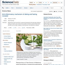 Anti-inflammatory mechanism of dieting and fasting revealed