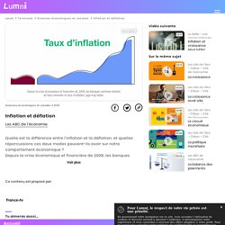 Inflation et déflation - Vidéo Sciences économiques et sociales