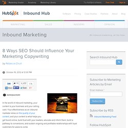 8 Ways SEO Should Influence Your Marketing Copywriting