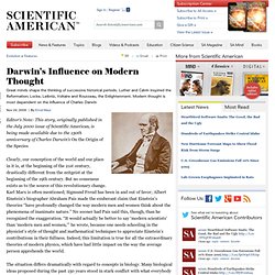 Darwin's Influence on Modern Thought