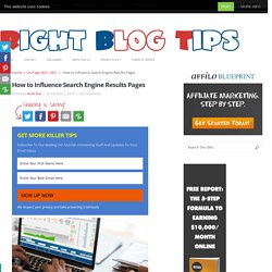 How to Influence Search Engine Results Pages With SEO