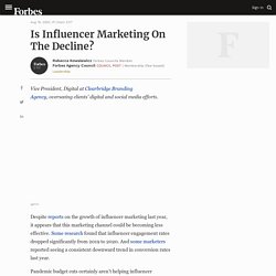Is Influencer Marketing On The Decline?
