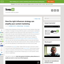 How the right influencer strategy can amplify your content marketing