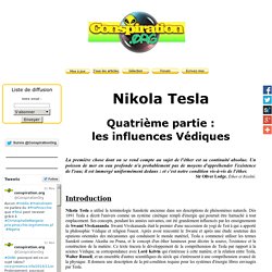 Nikola Tesla, les influences Védiques