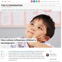 How culture influences children's development
