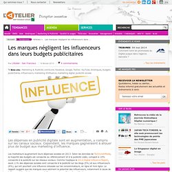 Les marques négligent les influenceurs dans leurs budgets publicitaires