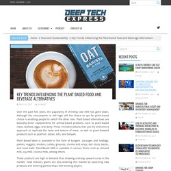 Key Trends Influencing the Plant based Food and Beverage Alternatives