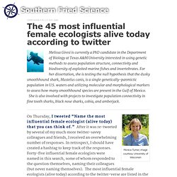 The 45 most influential female ecologists alive today according to twitter