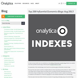 Top 200 Influential Economics Blogs – Aug 2013
