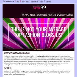 Style99 2011 Influential Fashion Blog Ranking