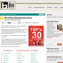 TBP’s 30 Most Influential Finance Sources