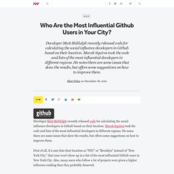 Who Are the Most Influential Github Users in Your City?