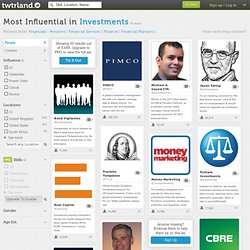 Most Influential in Investments