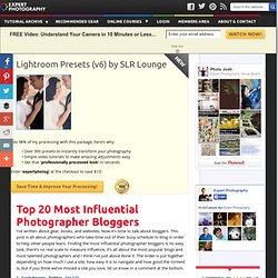 Top 20 Most Influential Photographer Bloggers