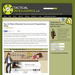 Top 10 Most Influential Survival and Preparedness Blogs