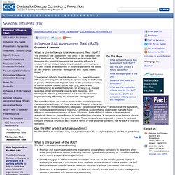 CDC 21/06/12 Influenza Risk Assessment Tool (IRAT)