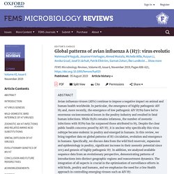 FEMS MICROBIOLOGY REVIEWS 05/08/19 Global patterns of avian influenza A (H7): virus evolution and zoonotic threats