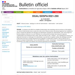 Instruction technique DGAL/SDSPA/2021-290 du 19-04-2021 Influenza aviaire - abattage sur ordre de l'administration - indemnisation - volet sanitaire