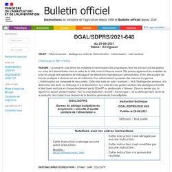 Instruction technique DGAL/SDPRS/2021-648 du 25-08-2021 Influenza aviaire - abattage sur ordre de l'administration - indemnisation - volet sanitaire