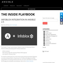 Infoblox Integration in Ansible 2.5