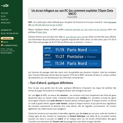 ~x0r - Un écran Infogare sur son PC (ou comment exploiter l'Open Data SNCF)