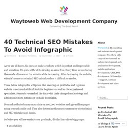 40 Technical SEO Mistakes To Avoid Infographic