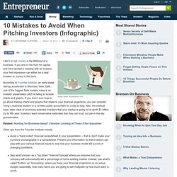 10 Mistakes to Avoid When Pitching Investors (Infographic)