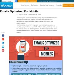 Emails Optimized for Mobiles [Infographic]