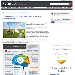 How Google Affects Memory and Learning [Infographic]