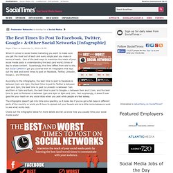 The Best Times To Post To Facebook, Twitter, Google+ & Other Social Networks [Infographic]