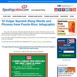 Infographic: 10 Vulgar Spanish Slang Words and Phrases from Puerto Rico