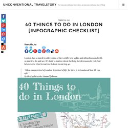 40 things to do in London [Infographic Checklist]