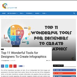 Top 11 Wonderful Tools for Designers To Create Infographics - I am programmer