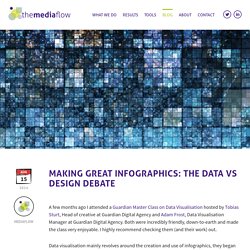 Making Great Infographics: The Data Vs Design Debate by theMediaFlow