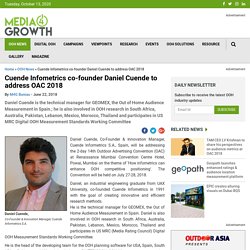 Cuende Infometrics co-founder Daniel Cuende to address OAC 2018