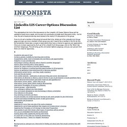 LinkedIn LIS Career Options Discussion List