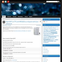 OpenWRT on TP-Link MR3020 as infopoint with local webserver » Wolfgang Reutz's Blog
